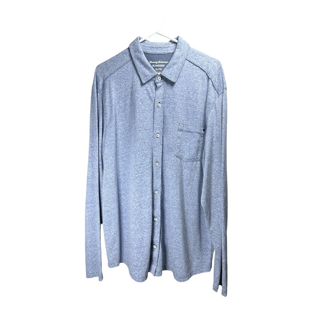 Tommy Bahama Island Zone Long Sleeve Button down Shirt Mens XL Light Blue​